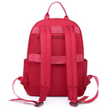 Red Women Backpack Travel Waterproof Shoulder Bags Large Capacity Rucksack