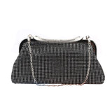 Satin Rhinestone Hobo Evening Bag Clutch Wedding Purse