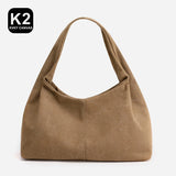 Canvas Small Hobo Women Handbag Beige Shopping Bag
