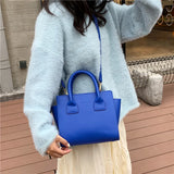 Small Trapeze Shoulder Crossbody Bag for Women - High Leather Tote Handbag