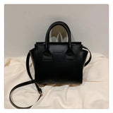 Small Trapeze Shoulder Crossbody Bag for Women - High Leather Tote Handbag