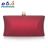 Women Travel Toiletry Bag Red/Blue/Silver Clutch Evening Pochette Wallet Chains