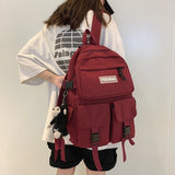 Students Backpack Monkey Pendant Bag for Big Girls Youth Men