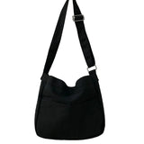 Solid Students Canvas Shoulder Bags Female Handbags Satchel Crossbody Bag Women