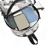 Transparent PVC Clear Waterproof School Backpack Large Capacity