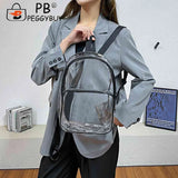 Transparent PVC Clear Waterproof School Backpack Large Capacity