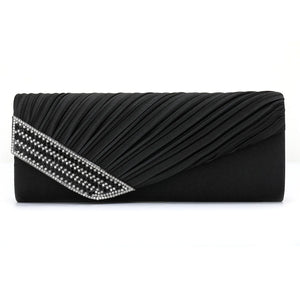 Vintage Leather Pleat Clutch Bag Pink Wedding Shoulder Bags