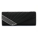 Vintage Leather Pleat Clutch Bag Pink Wedding Shoulder Bags