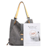 Vintage Multi-function Shoulder Bag Double Conversion Handbag Women Totes KL561