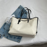 Canvas Tote Shoulder Bag Classic Cotton Large Capacity Soft Winter Package