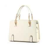 Pink Leather Handbag Large Capacity Women Shoulder Bag