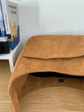 Solid Corduroy Shoulder Bags Large Capacity Handbags Book Underarm Bag