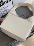 Solid Corduroy Shoulder Bags Large Capacity Handbags Book Underarm Bag