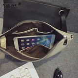 Women's Leather Wristlet Clutch Envelope Bag