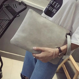 Women's Leather Wristlet Clutch Envelope Bag