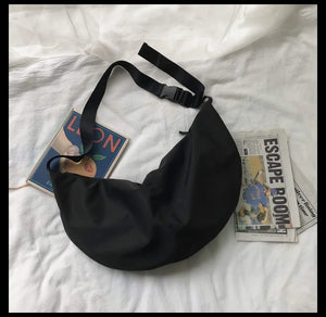 Solid Zipper Women's Nylon Hobo Crossbody Shoulder Bags Large Tote Purse
