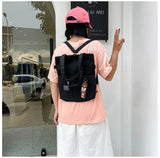 Canvas Shoulder Tote Bag for Women Retro Girls Student Bookbag