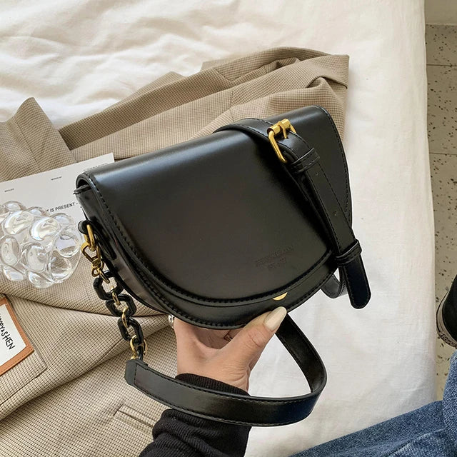 Vintage PU Leather Women Handbag Small Shoulder Messenger Bag