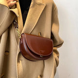 Vintage PU Leather Women Handbag Small Shoulder Messenger Bag