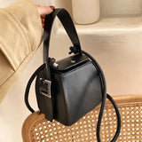 Vintage Retro Bucket Bag PU Leather Women's Tote Handbag