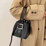 Vintage Retro Bucket Bag PU Leather Women's Tote Handbag