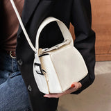 Vintage Retro Bucket Bag PU Leather Women's Tote Handbag