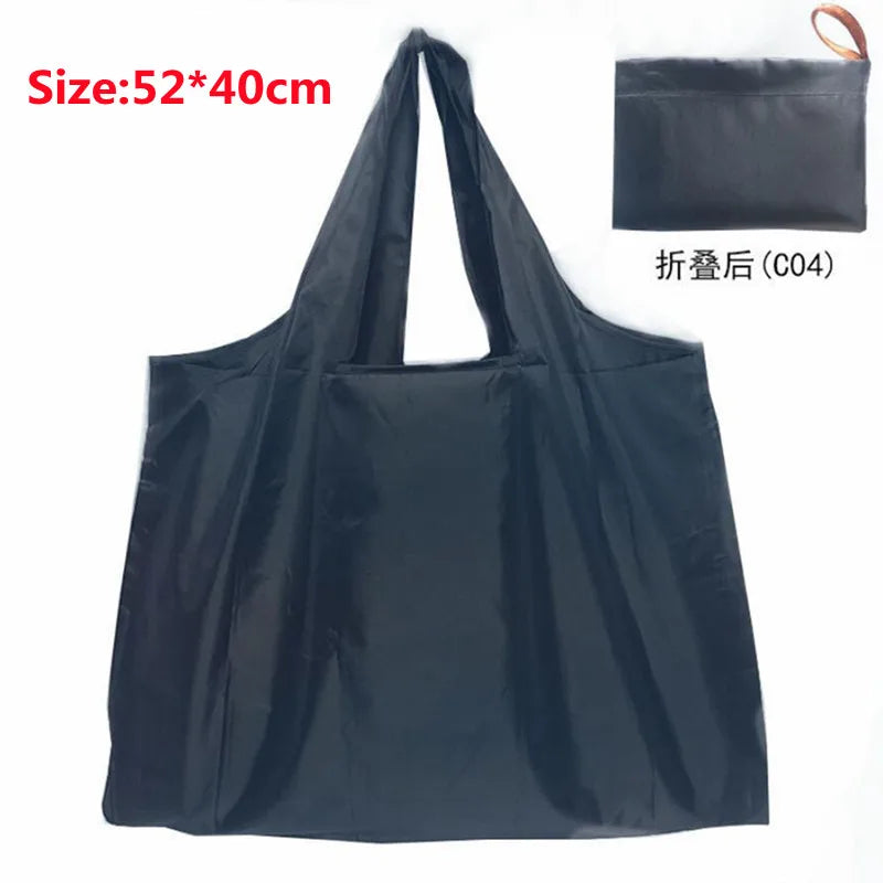 Solid Shopping Bag Women Large Tote Reusable Portable Shoulder Handbags