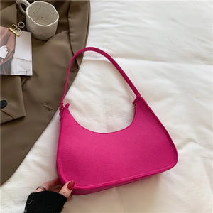 Solid Shoulder Bags Casual Women Underarm Bag Travel Armpit Shopping Pouch