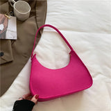 Solid Shoulder Bags Casual Women Underarm Bag Travel Armpit Shopping Pouch