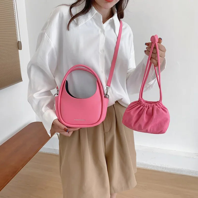 Small PU Leather Shoulder Bag Crossbody Handbag Women's Purse