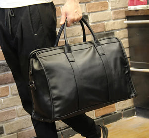 Men's Business Travel Bag Solid Handbag Duffle Short Journey Computer Bag