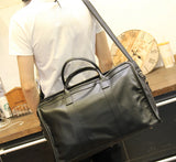 Men's Business Travel Bag Solid Handbag Duffle Short Journey Computer Bag