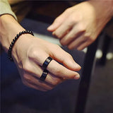 Men's Ceramic Ring Brushed 8mm/6mm/4mm Wedding Band Engagement Ring