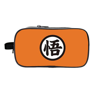 Son Goku Double Zipper Pencil Case Wallet Pen Bag Anime Stationery Bag
