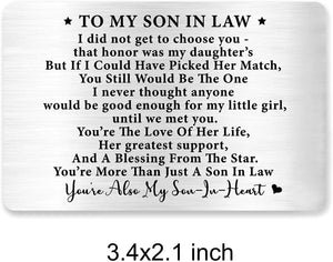 Engraved Metal Wallet Card Inserts for Son, Inspirational Gift for Him