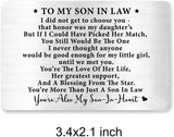 Engraved Metal Wallet Card Inserts for Son, Inspirational Gift for Him