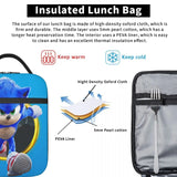 Sonic Hedgehog Insulated Lunch Tote Bag - Portable Cooler Thermal