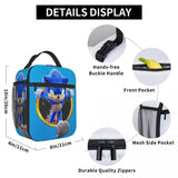 Sonic Hedgehog Insulated Lunch Tote Bag - Portable Cooler Thermal