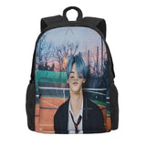 Soobin Backpacks Men's and Women's Print Backpack with Zip Pockets