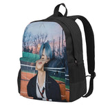 Soobin Backpacks Men's and Women's Print Backpack with Zip Pockets