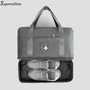 Travel Shoe Bag Overnight Portable Organizer Handbag Wet Dry Separation