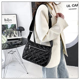 Plaid Women Bags Puff Fall Winter Purses and Handbags