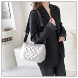 Plaid Women Bags Puff Fall Winter Purses and Handbags