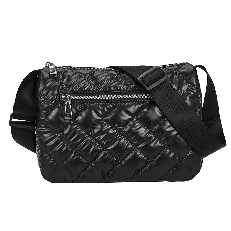 Plaid Women Bags Puff Fall Winter Purses and Handbags