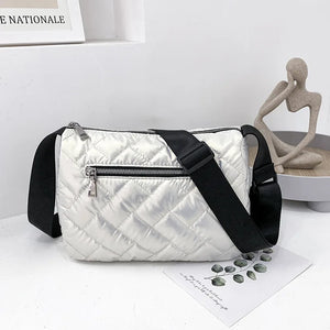 Plaid Women Bags Puff Fall Winter Purses and Handbags