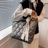Quilted Winter Down Crossbody Bag Shoulder Bags Space Cotton Purses Sac
