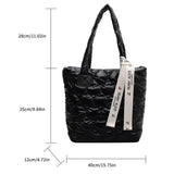 Quilted Winter Down Crossbody Bag Shoulder Bags Space Cotton Purses Sac
