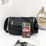 Warm Nylon Cotton Shoulder Bag for Winter