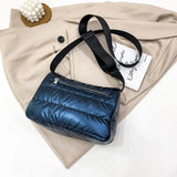 Warm Nylon Cotton Shoulder Bag for Winter