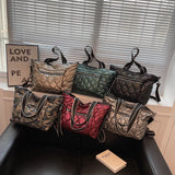 Quilted Space Cotton Shoulder Bag for Women